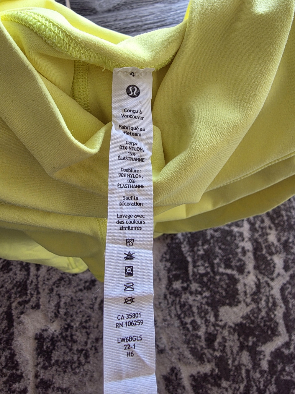 Lululemon Align High-Rise Crop 23" Glow Yellow Size 4 LW6BGLS - Picture 2 of 10